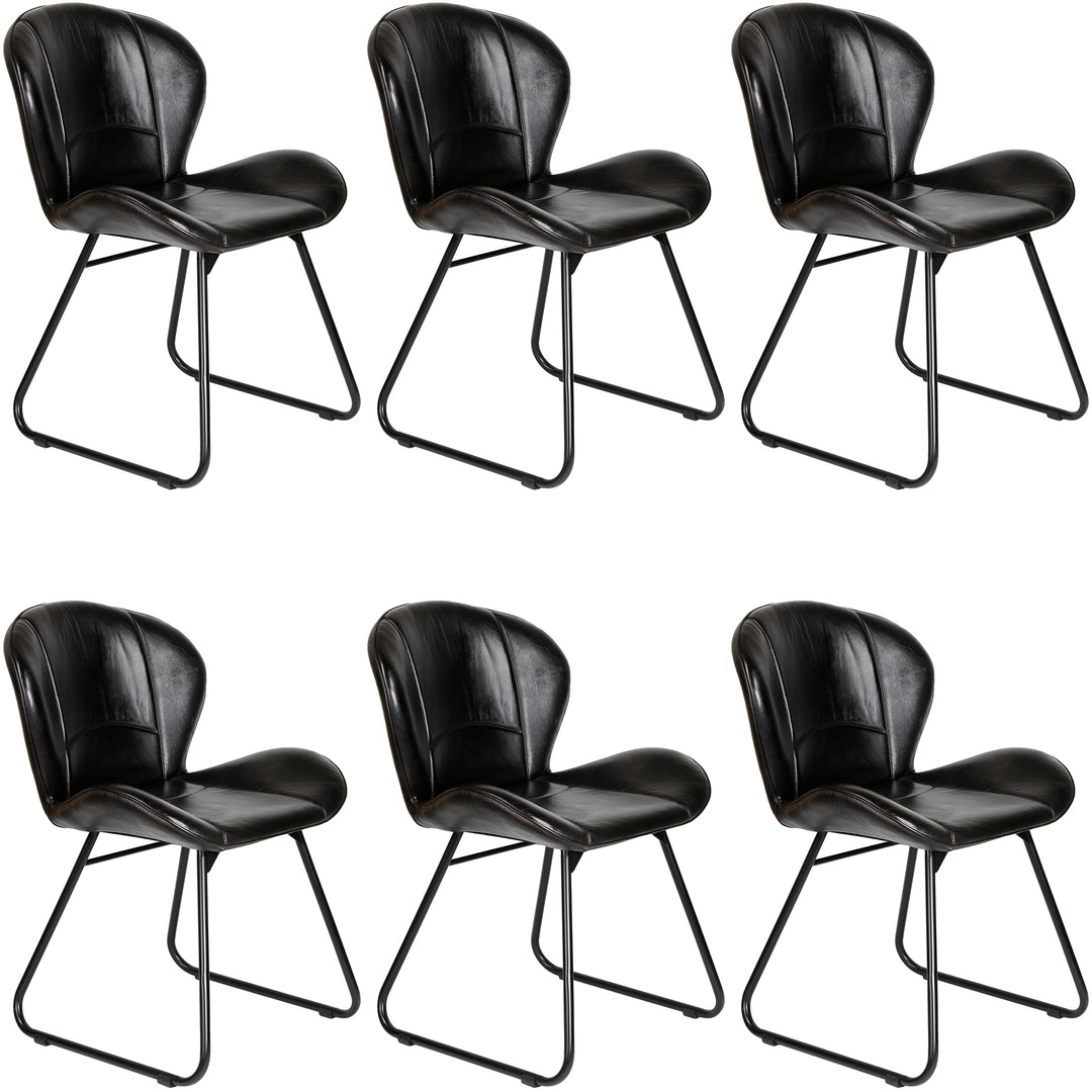 Leather chair, black