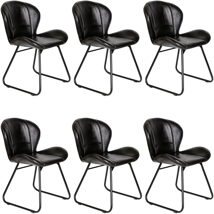 Leather chair, black