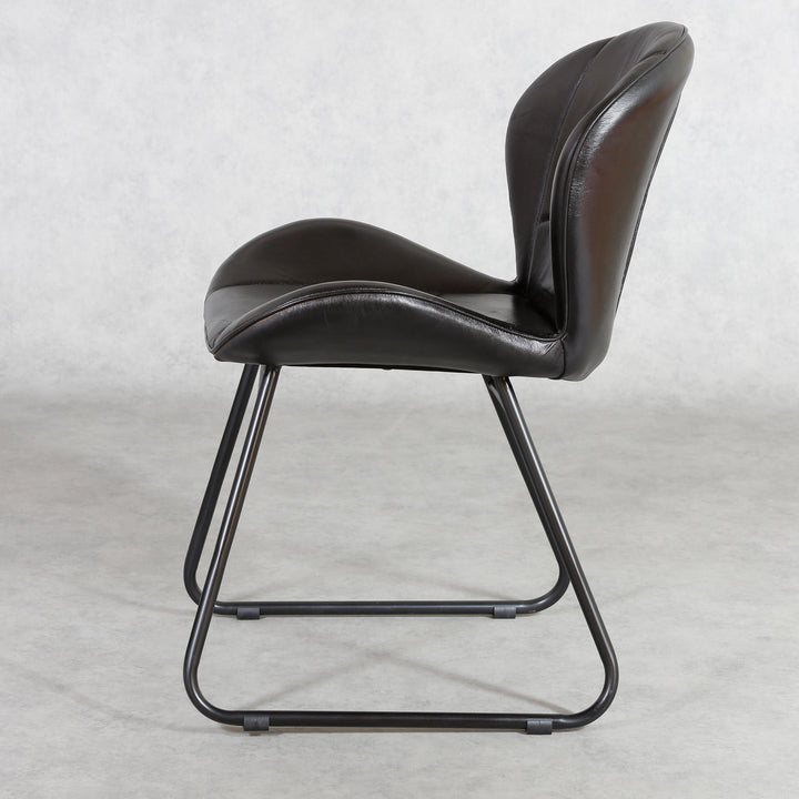 Leather chair, black