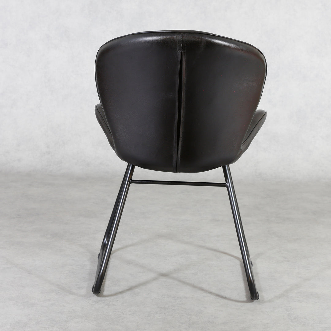 Leather chair, black