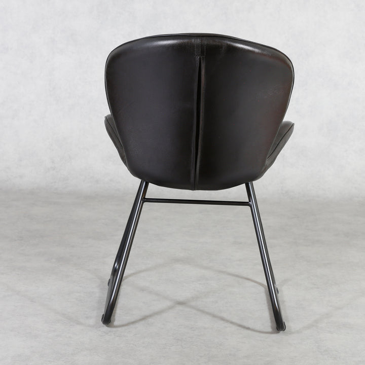 Leather chair, black