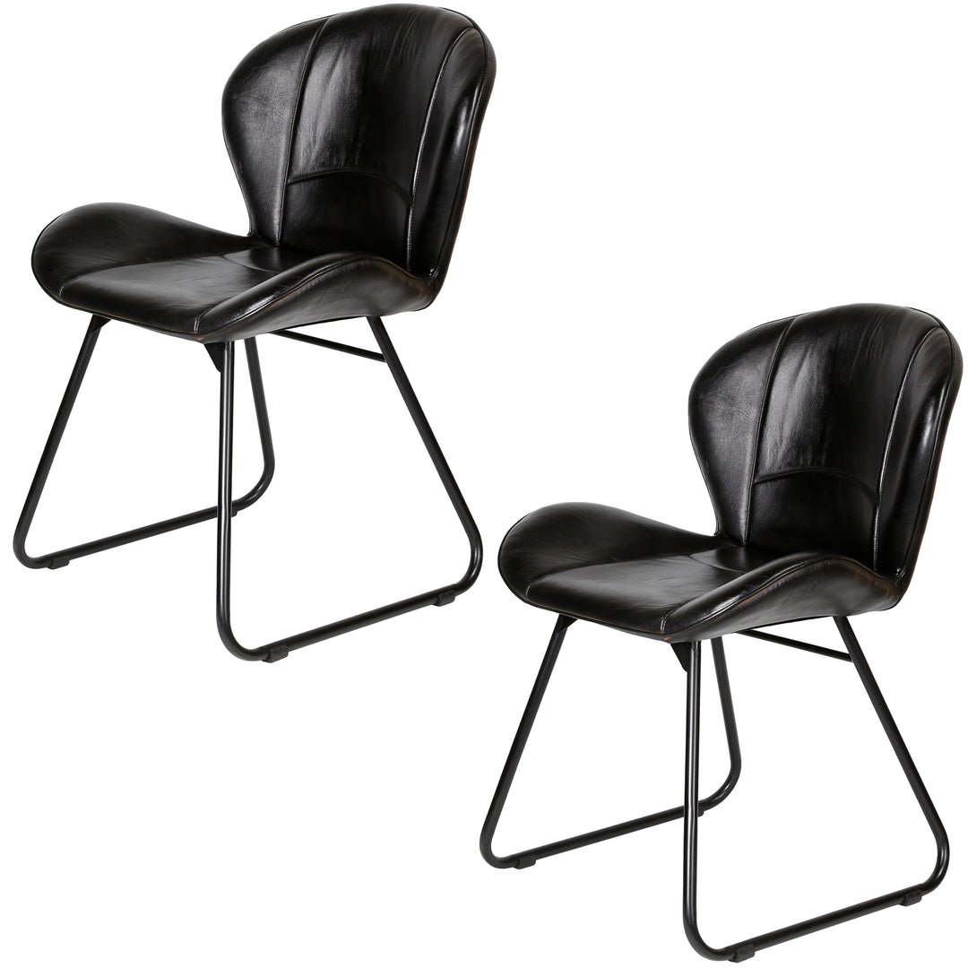 Leather chair, black