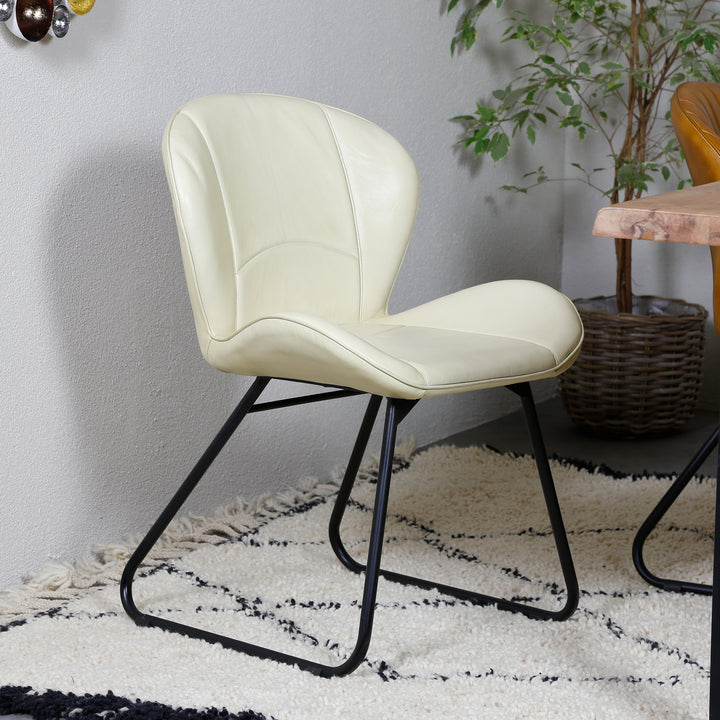 Beige leather chair