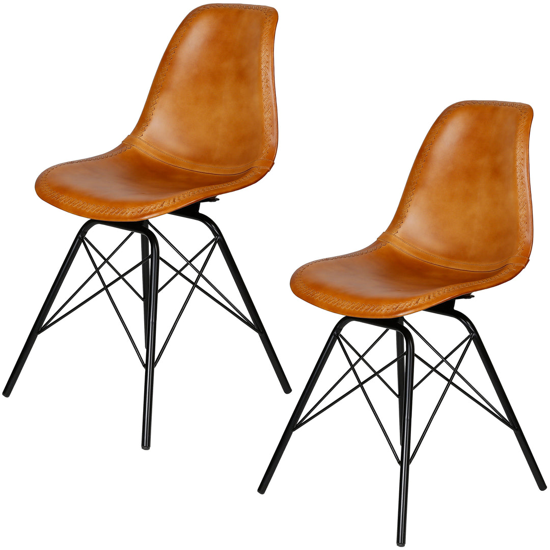 Dining chair, cognac leather