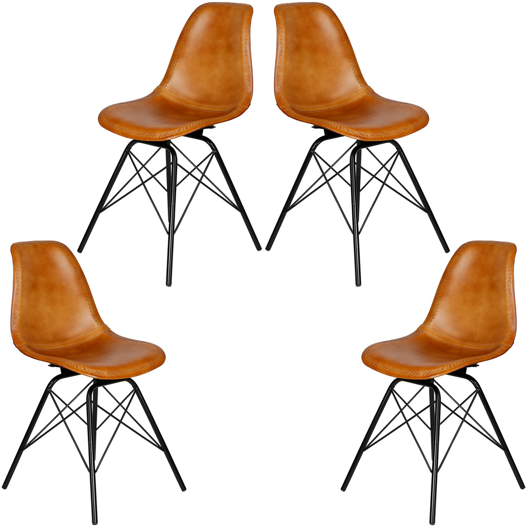 Dining chair, cognac leather