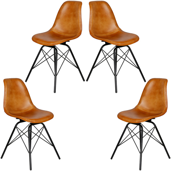 Dining chair, cognac leather