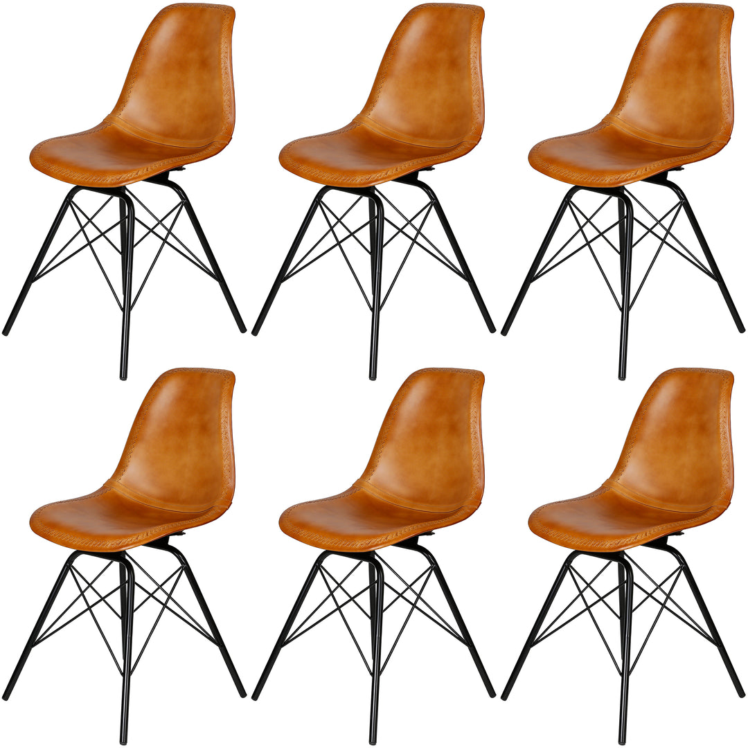 Dining chair, cognac leather