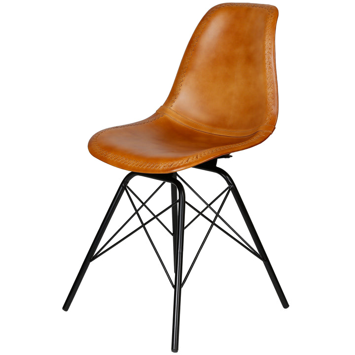 Dining chair, cognac leather