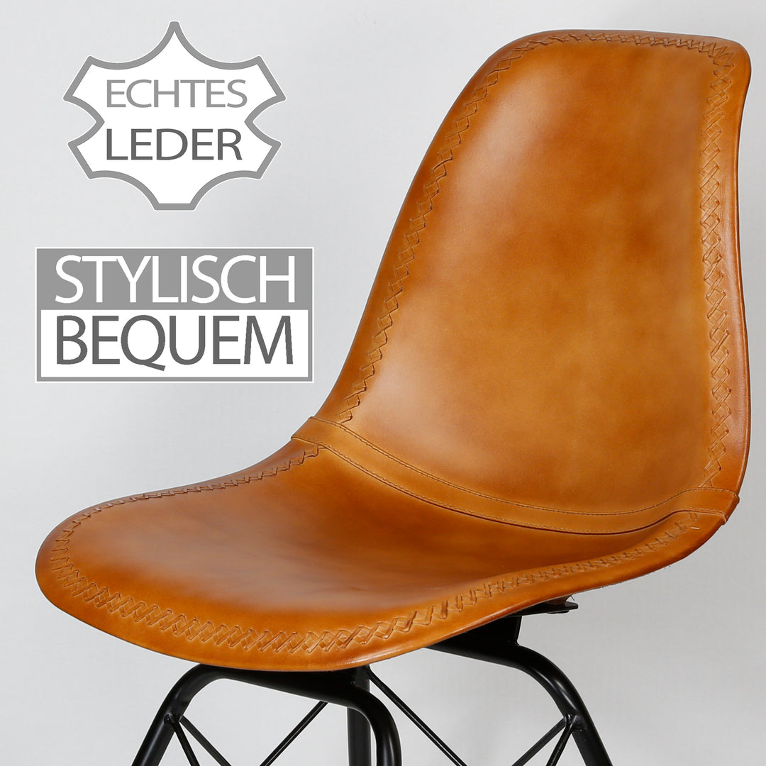 Dining chair, cognac leather