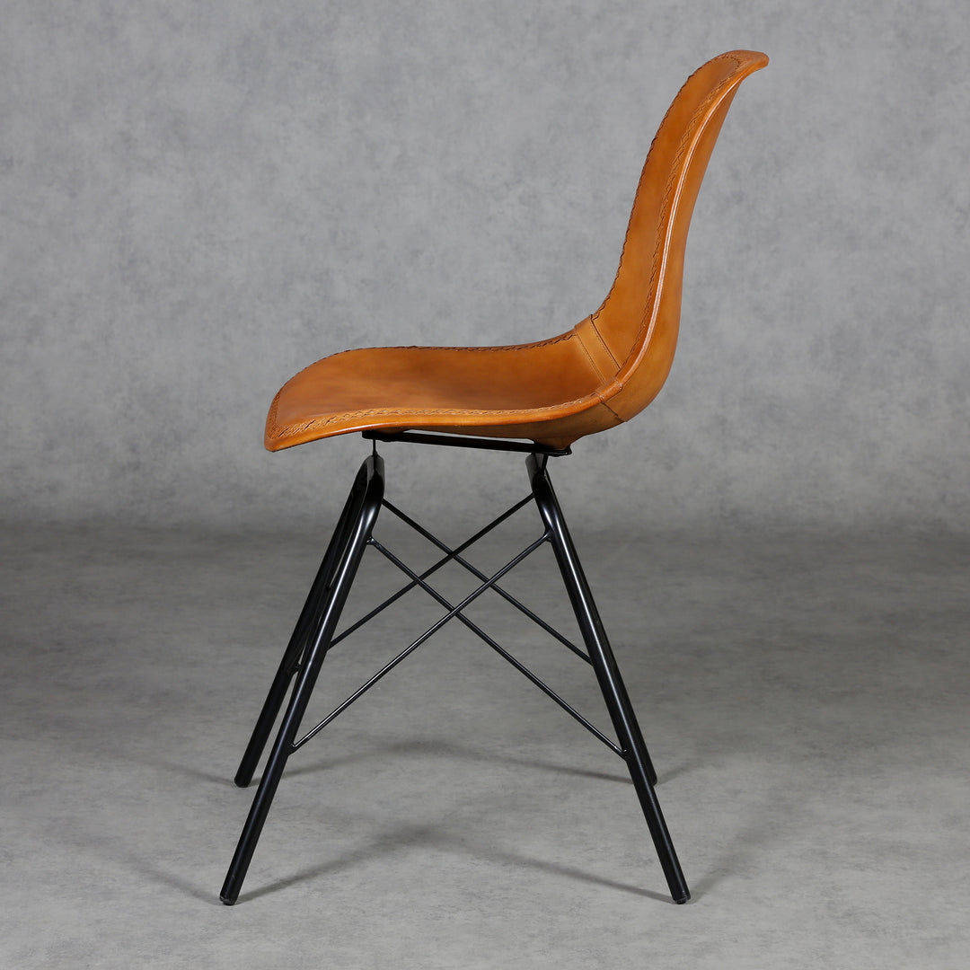 Dining chair, cognac leather
