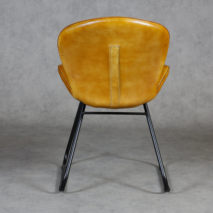 Dining chair, cognac brown leather