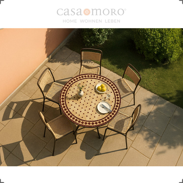 Ø 100 cm, height 75 cm – spacious patio table for four people