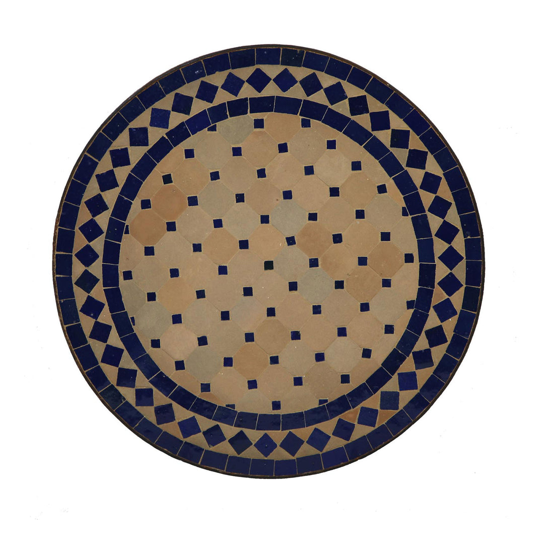 Small table with Zellige mosaic 45 cm, Mediterranean plant table for living room or balcony