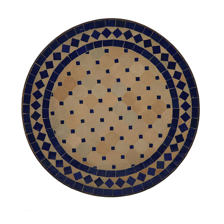 Small table with Zellige mosaic 45 cm, Mediterranean plant table for living room or balcony