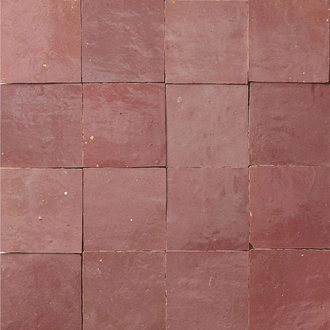 Zellige tile pink 10×10 cm – Moroccan wall tile