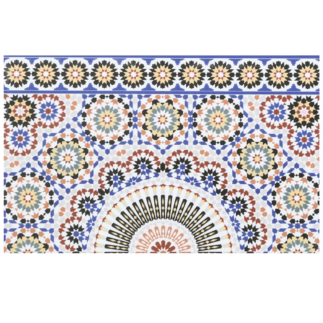 Border ceramic wall tile 40x25 cm with an oriental pattern in multi-colored as a decorative finish