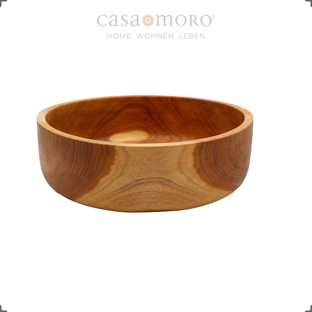 Round bread basket with a smooth bottom and lively grain
