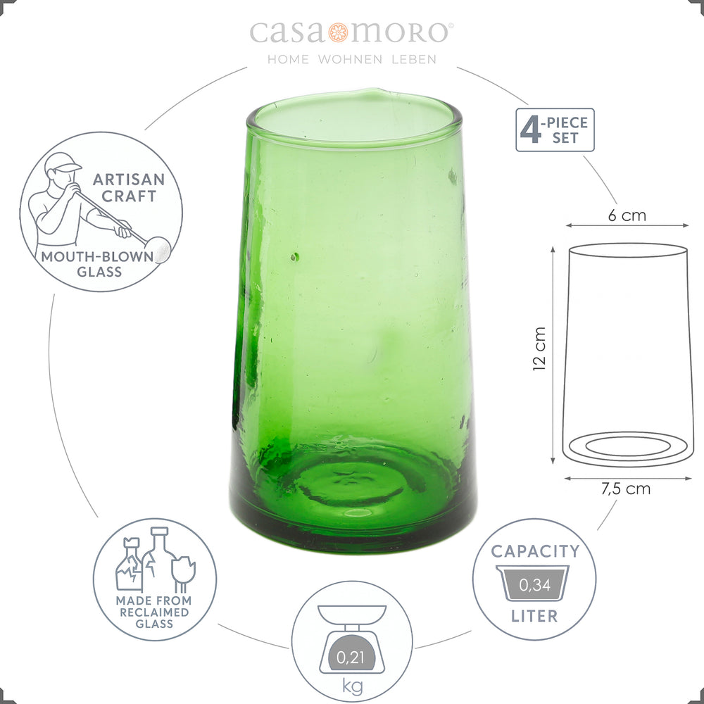 Hand-blown glass with a striking silhouette – ideal as a cocktail glass or for mixed drinks