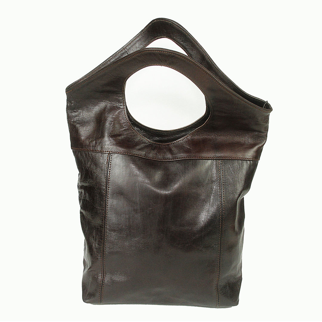 Women's leather bag with kilim