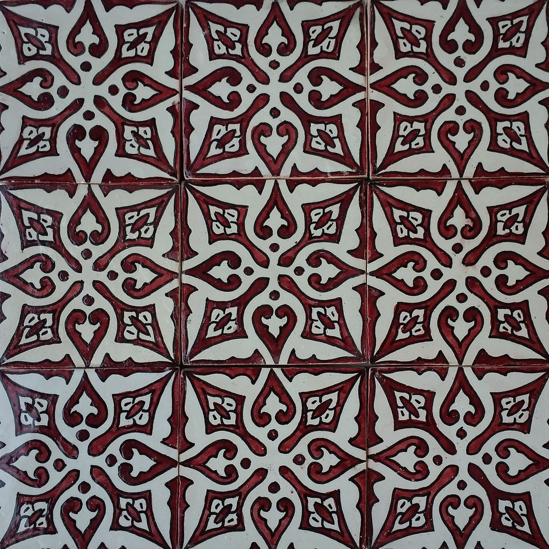 Hand painted tile – retro ceramic tile 10x10 cm