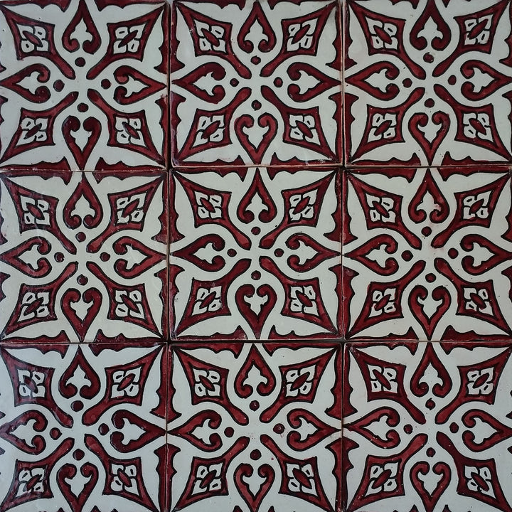 Hand painted tile – retro ceramic tile 10x10 cm