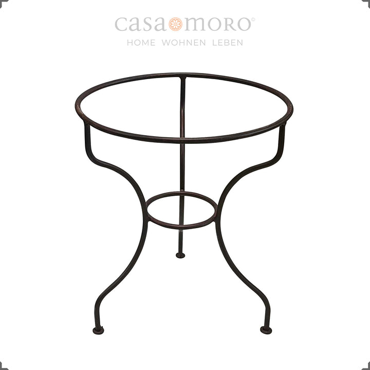 Tile table with clear varnish-sealed metal frame, can be used flexibly indoors and outdoors