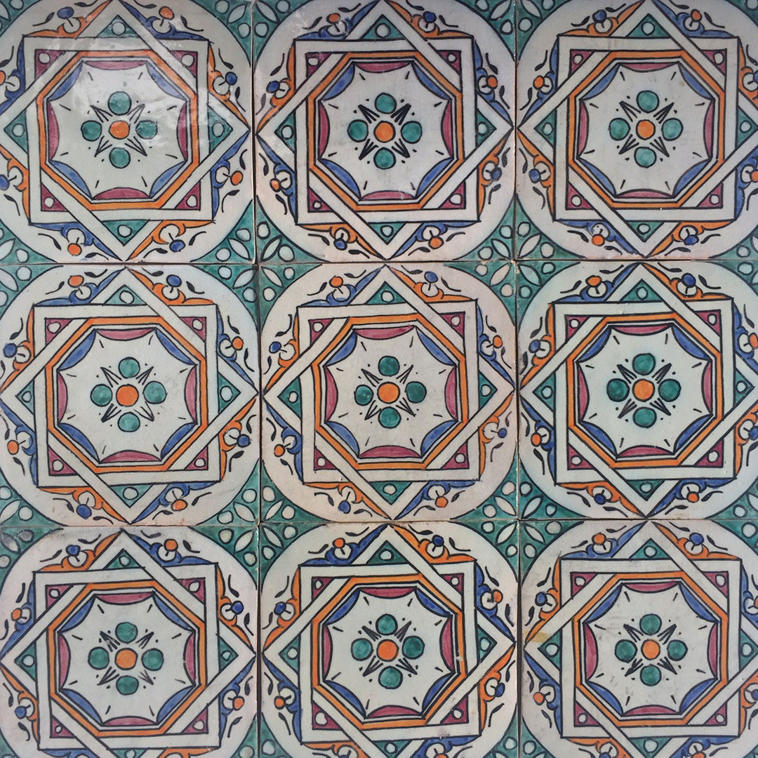 Hand painted tile – boho ethnic decor