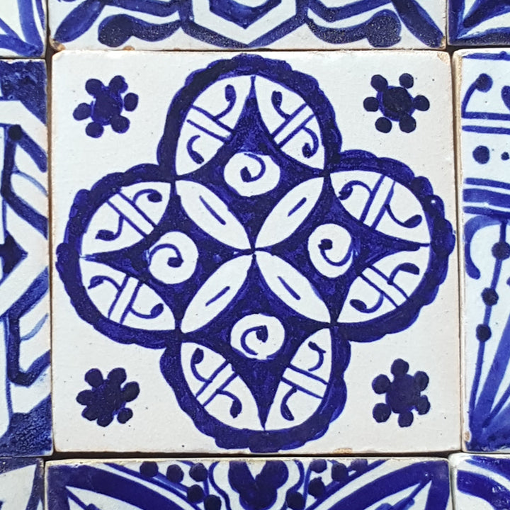 Hand-painted tiles mix – set of 9 in Mediterranean style