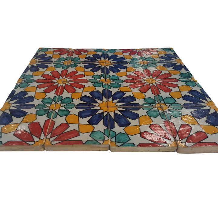 Hand Painted Tile – Moorish Star Pattern