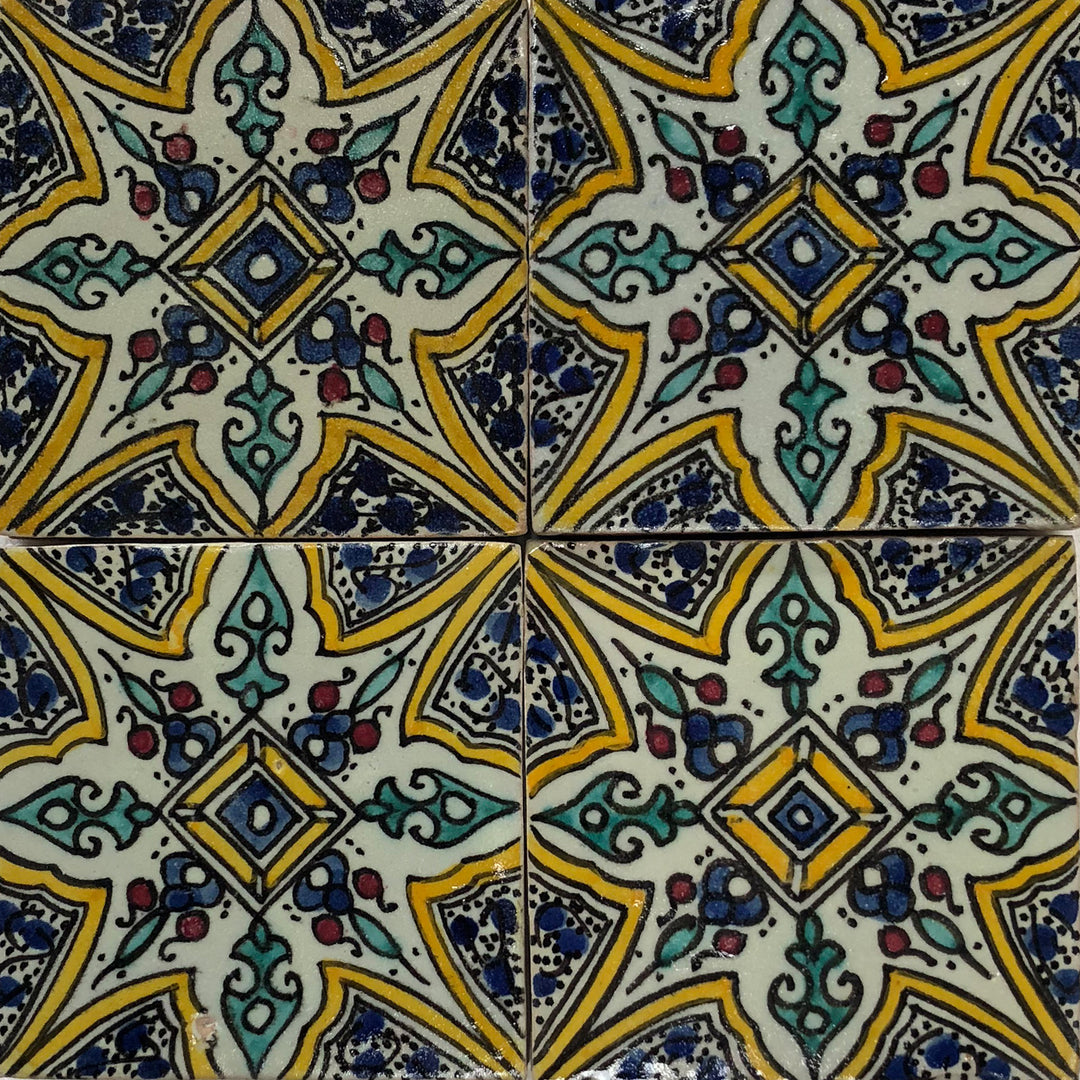 Hand painted tile – Marrakech style