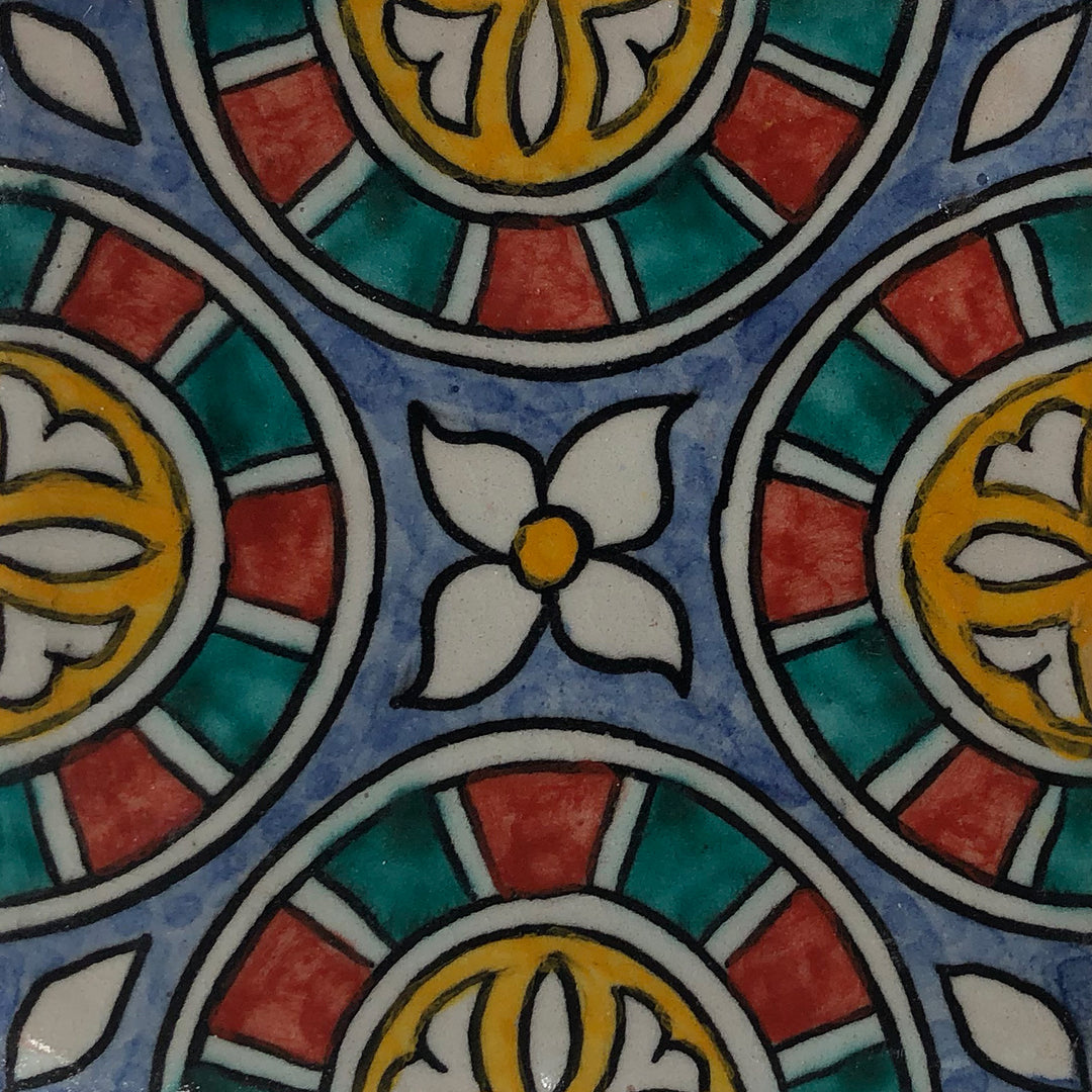 Hand painted tile - Mediterranean style