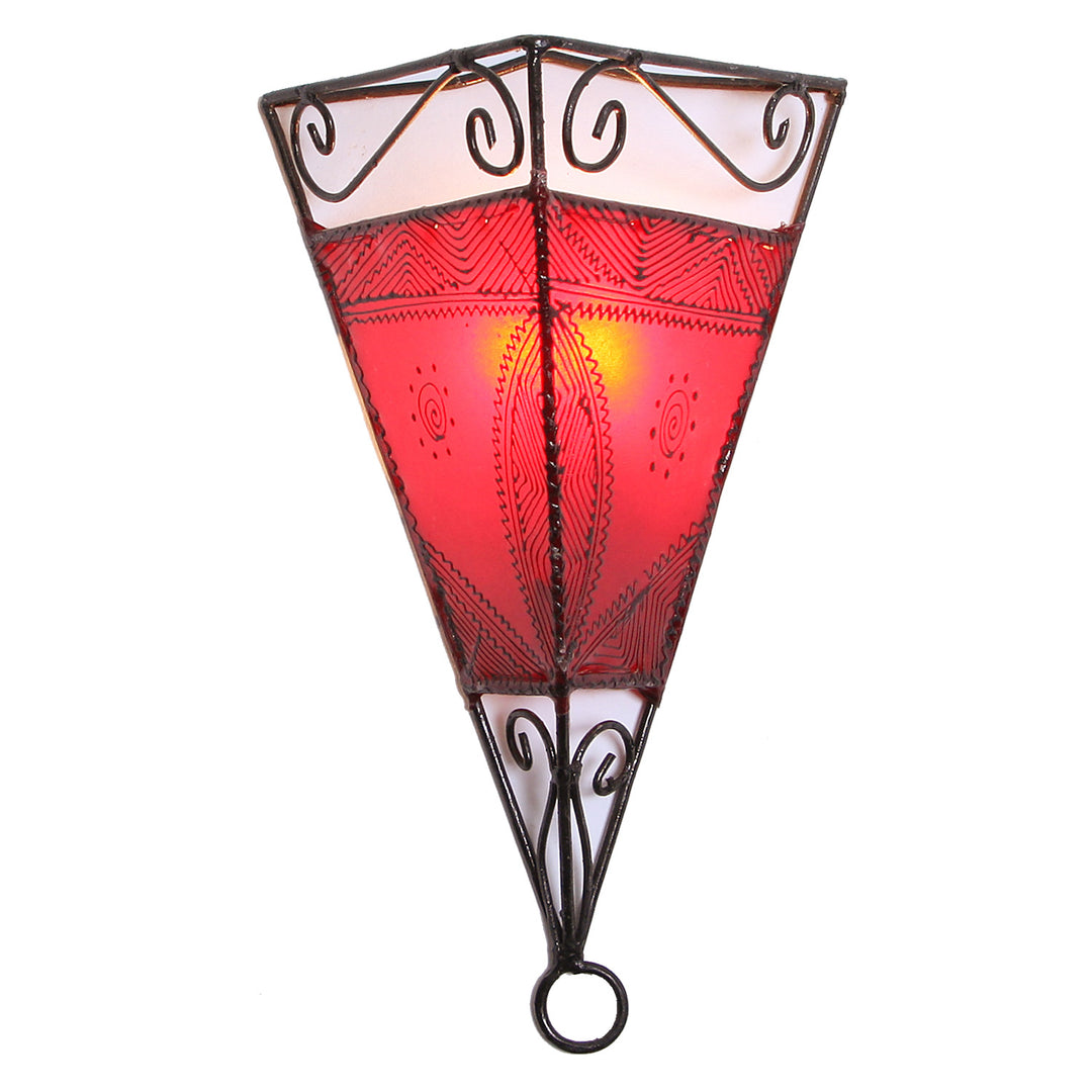 Emrah Red Leather Wall Lamp