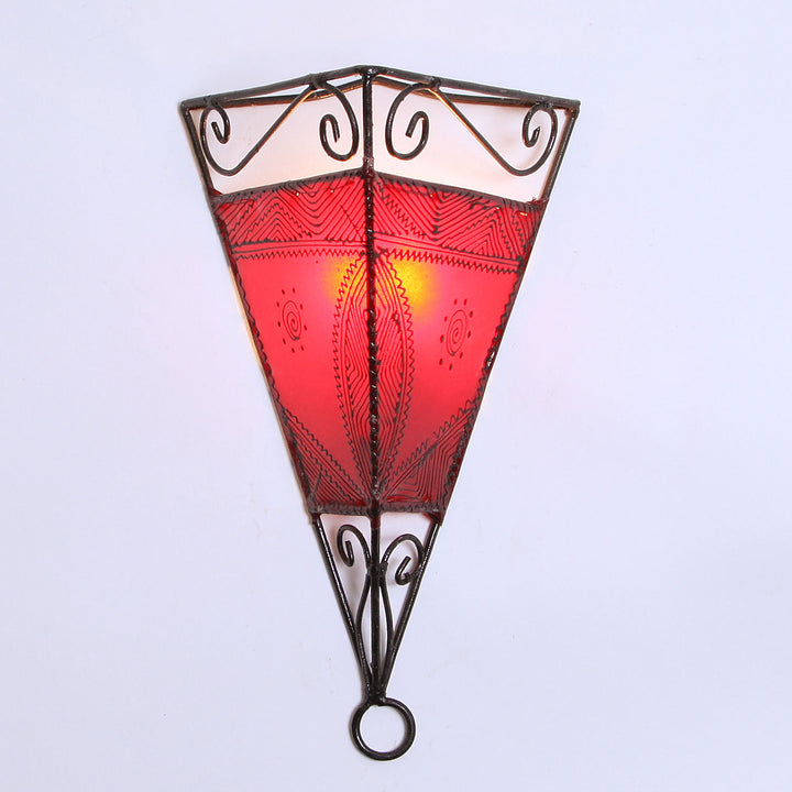 Emrah Red Leather Wall Lamp