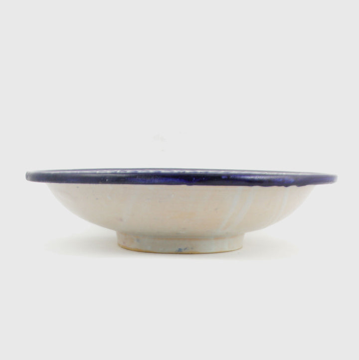 Hand-painted ceramic bowl from Morocco F014