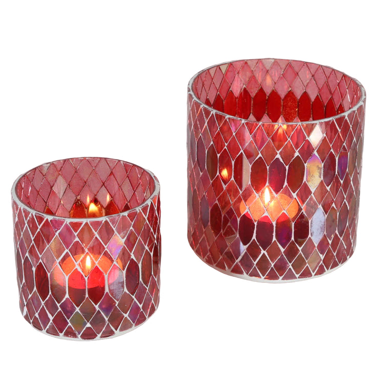 Moroccan mosaic lantern Rayan Red