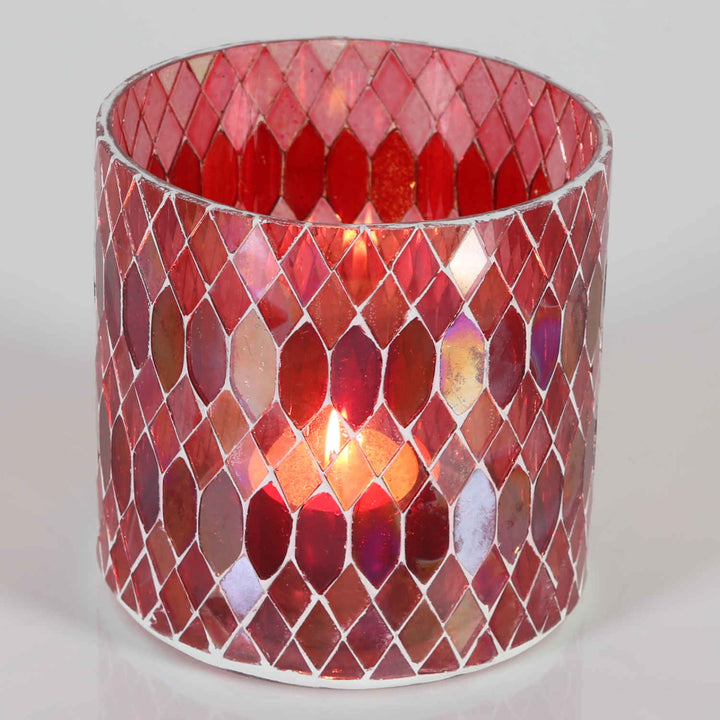 Moroccan mosaic lantern Rayan Red