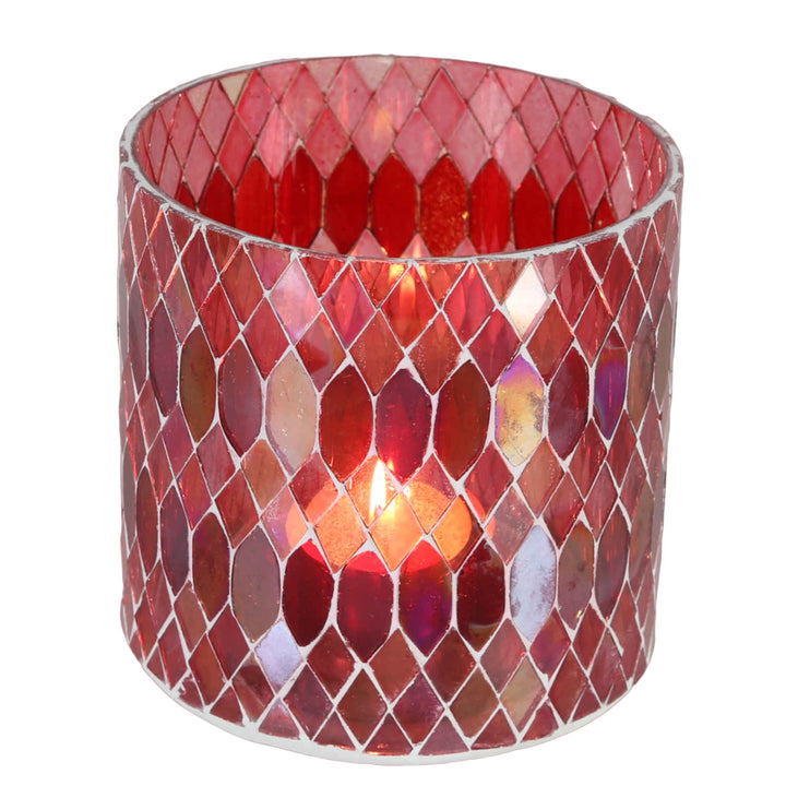 Moroccan mosaic lantern Rayan Red