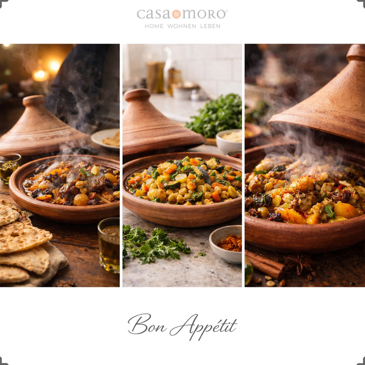 Moroccan Tajine 25 cm when cooking, aromatic spice mixture for lamb, fish or vegetarian