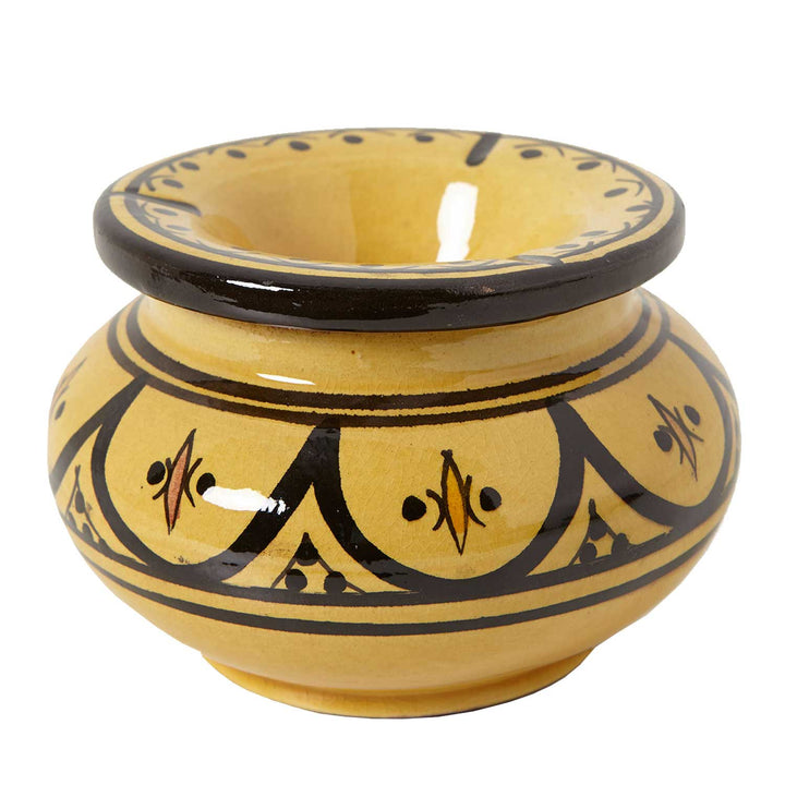Ceramic ashtray, yellow