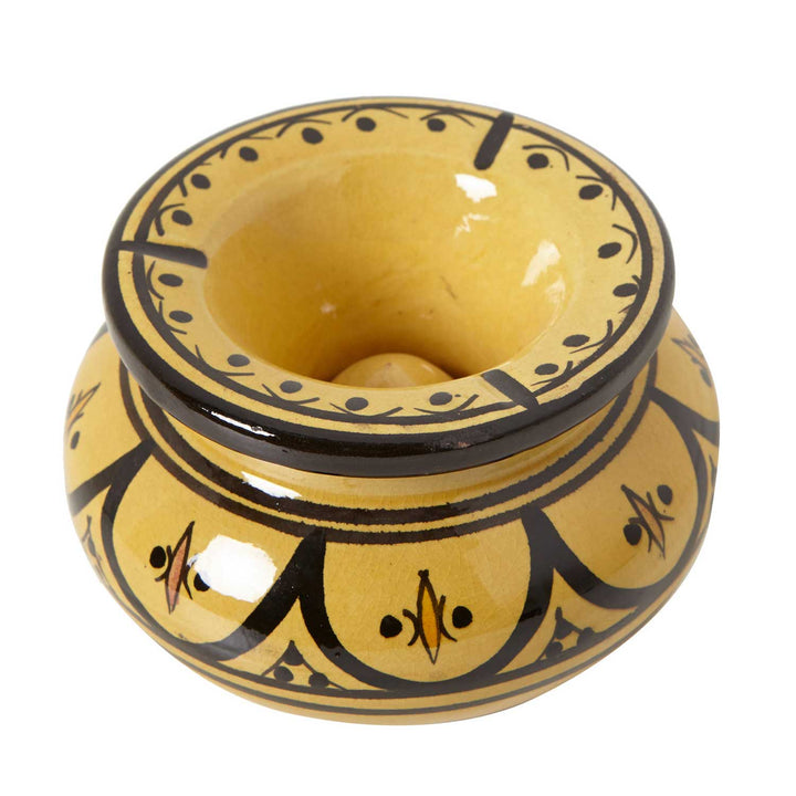 Ceramic ashtray, yellow