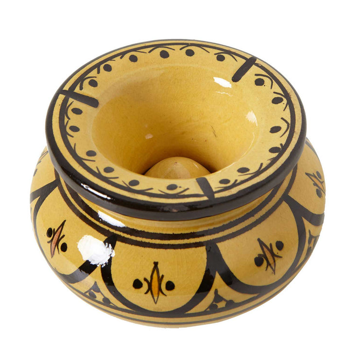 Ceramic ashtray, yellow