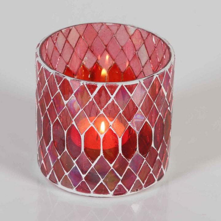Moroccan mosaic lantern Rayan Red