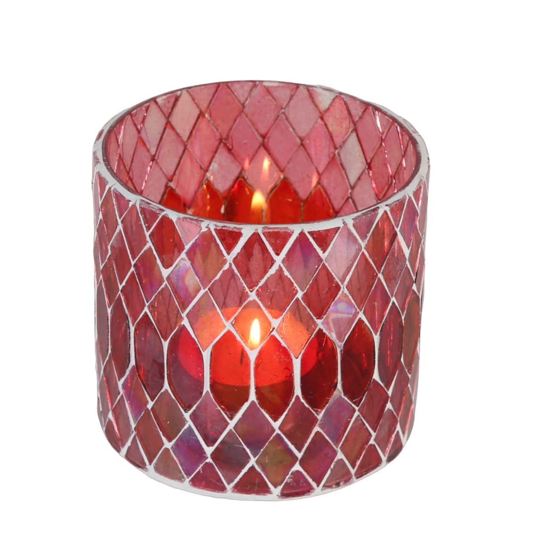 Moroccan mosaic lantern Rayan Red