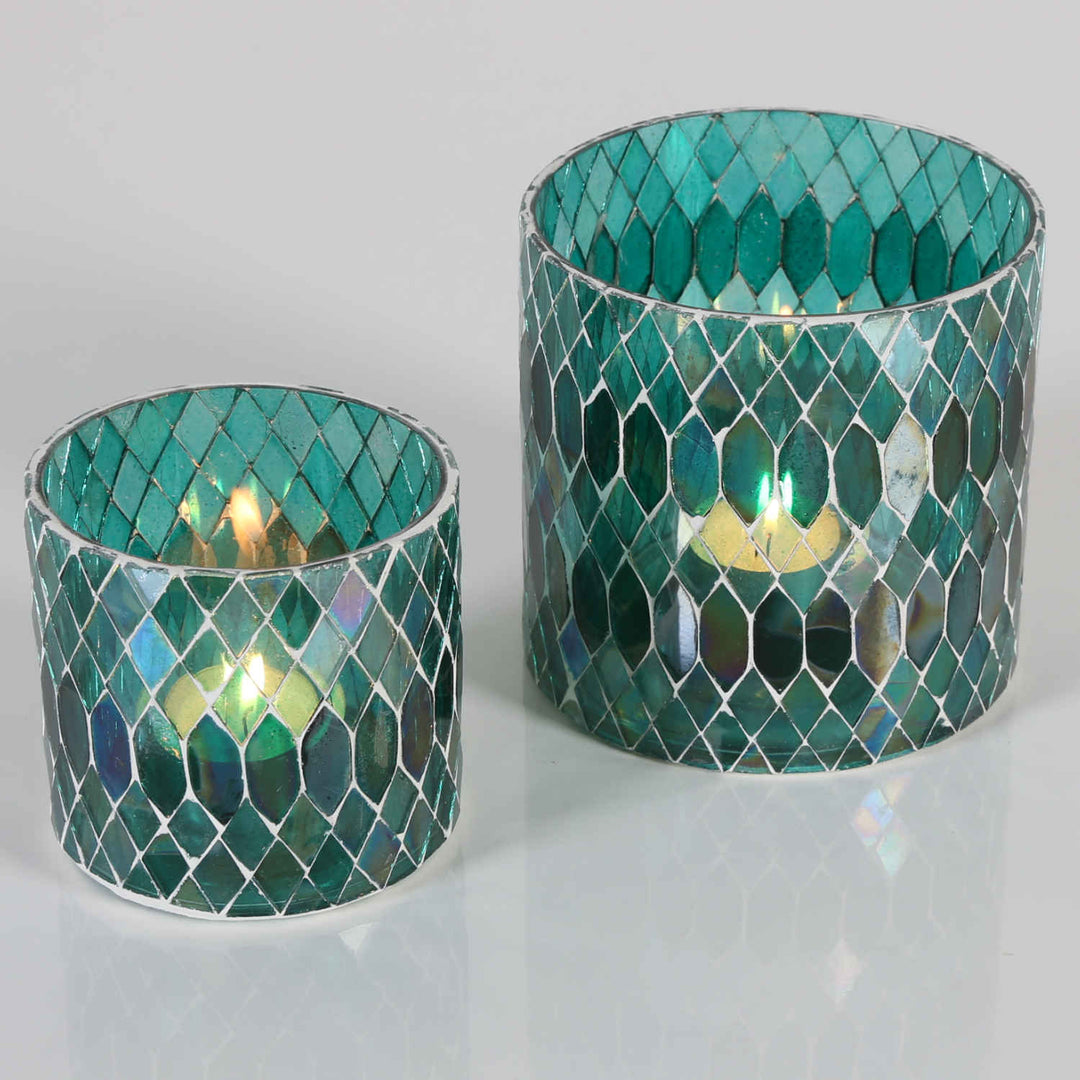 Moroccan mosaic lantern Rayan Green