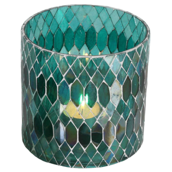 Moroccan mosaic lantern Rayan Green
