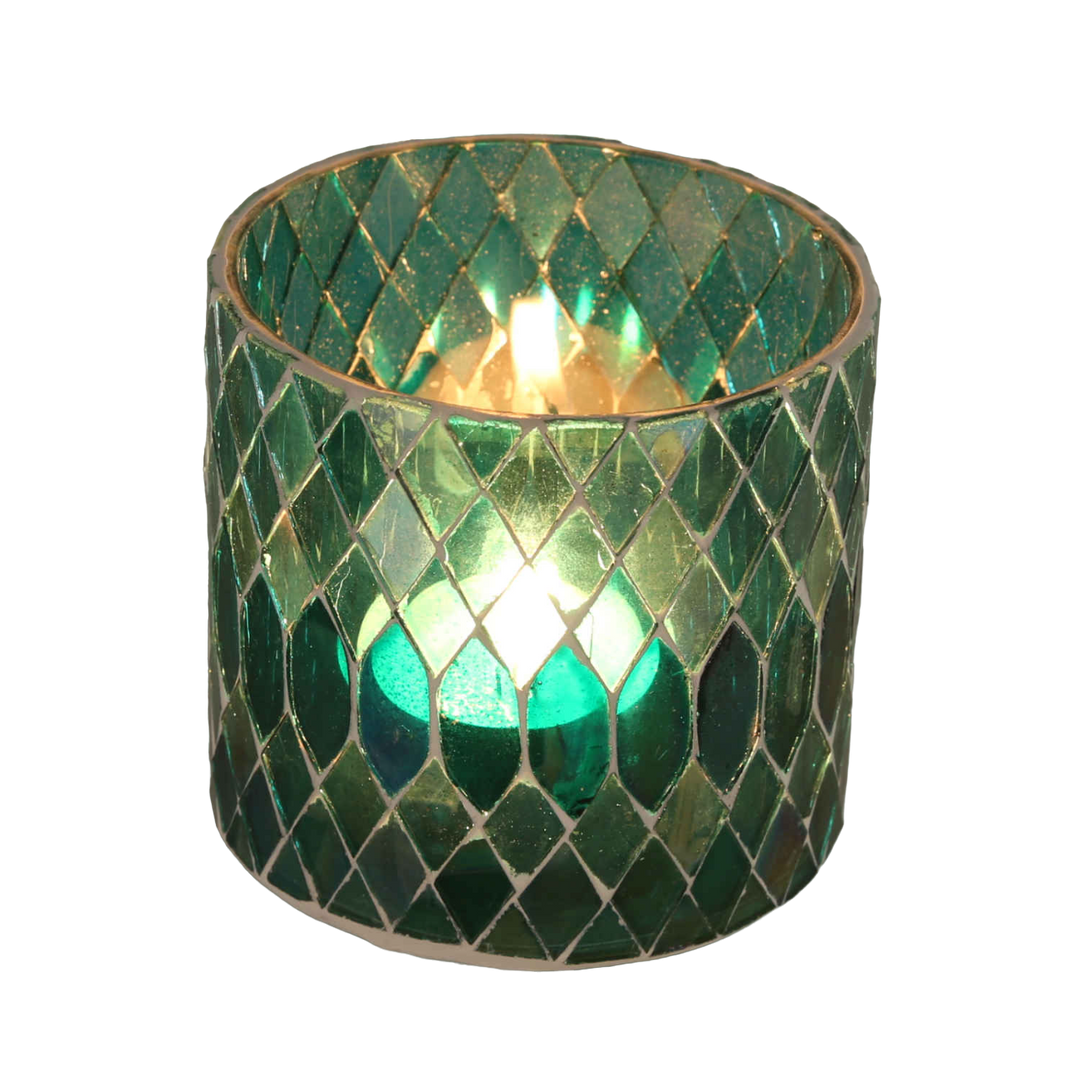 Moroccan mosaic lantern Rayan Green