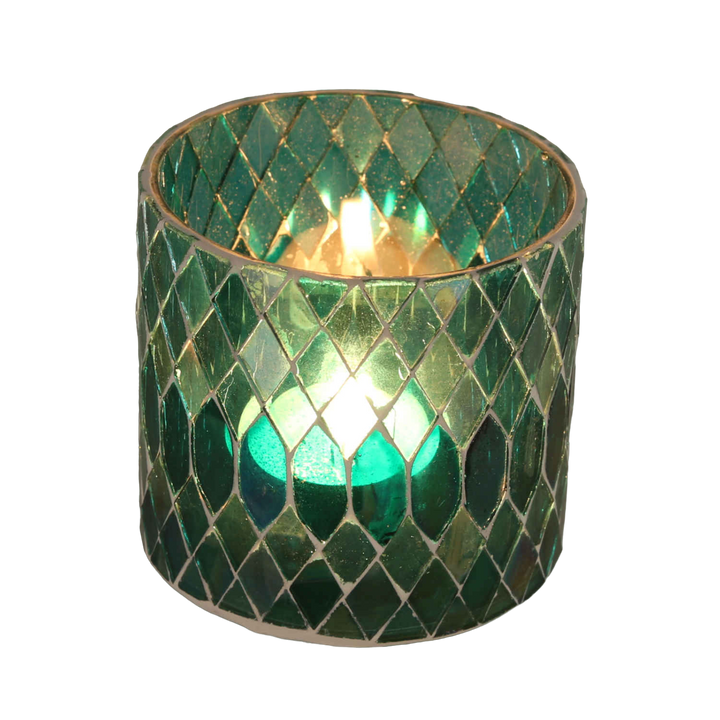 Moroccan mosaic lantern Rayan Green