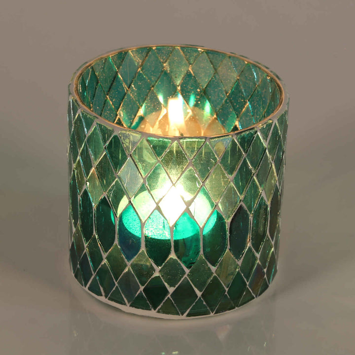 Moroccan mosaic lantern Rayan Green