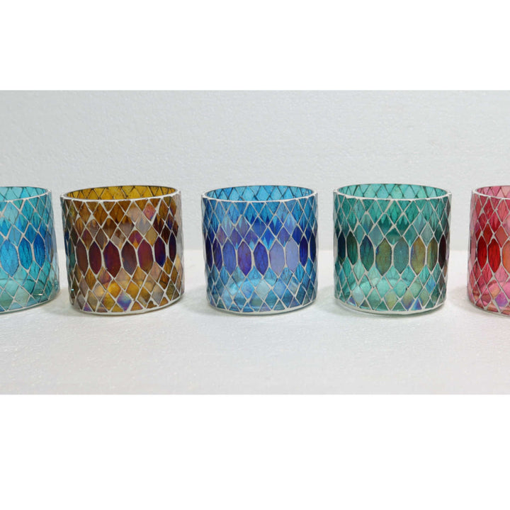 Moroccan mosaic lantern Rayan S set of 5