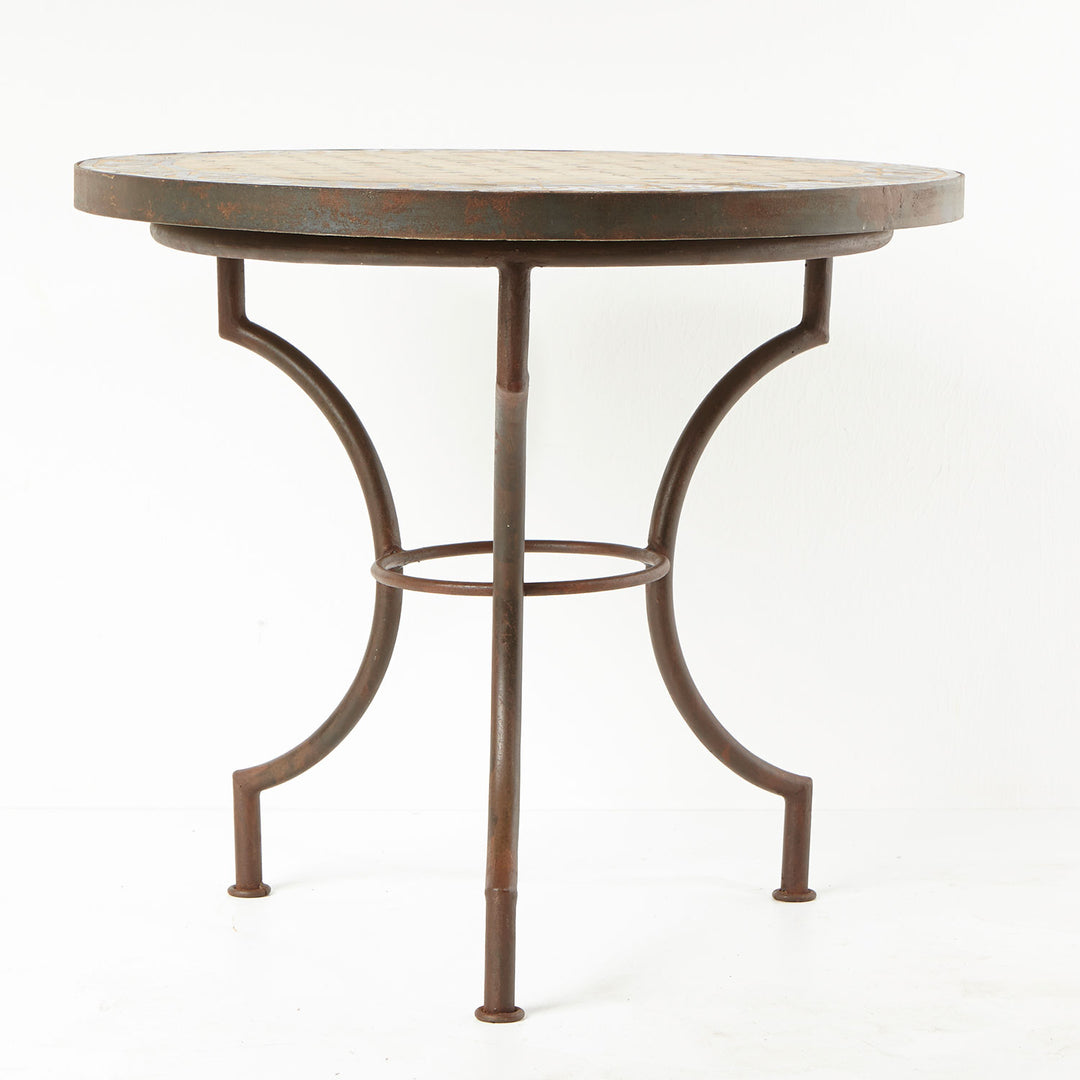 Mosaic bistro table round 70 cm green/diamond